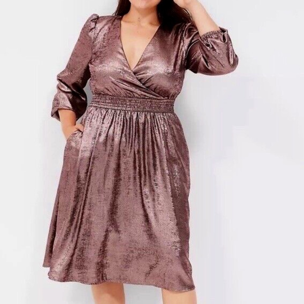 Metalic Rose Gold Party Dress